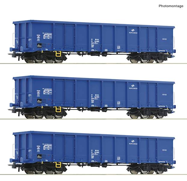 Set 3 węglarek Eanos PKP Cargo VI H0 Roco 6600100