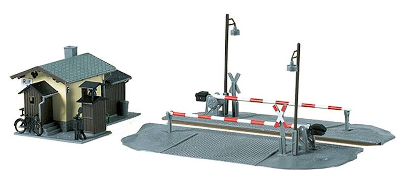 Auhagen 11345 – Przejazd kolejowy z budką dróż H0 