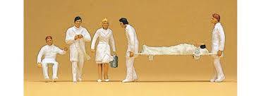 10101 Preiser Sanitariusze, lekarze H0