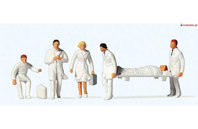 10101 Preiser Sanitariusze, lekarze H0