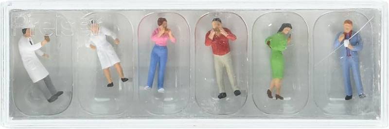 10109 Preiser Osoby przy budce fast-food H0