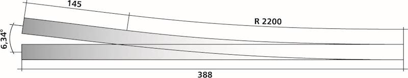 Tillig 85346 Rozjazd EW6 6.34° prawy skala H0 