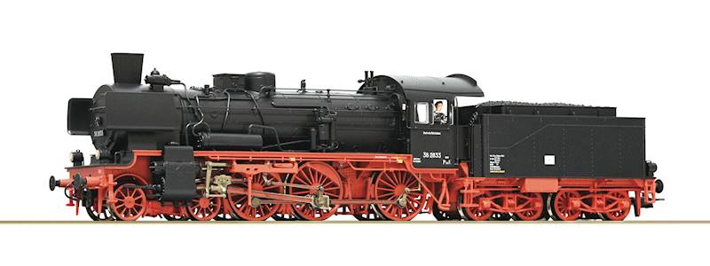 Lokomotywa parowa BR38 2833  DR ROCO 71398 SOUND