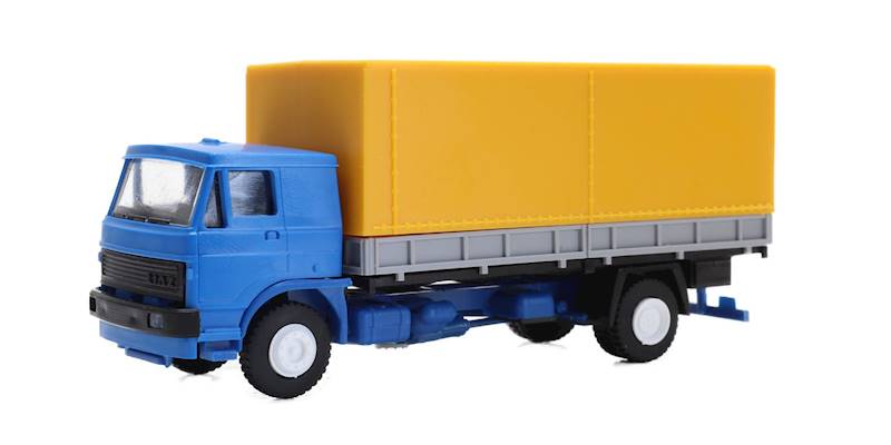 Plandeka Liaz niebieska żółta IGRA H0 66618215