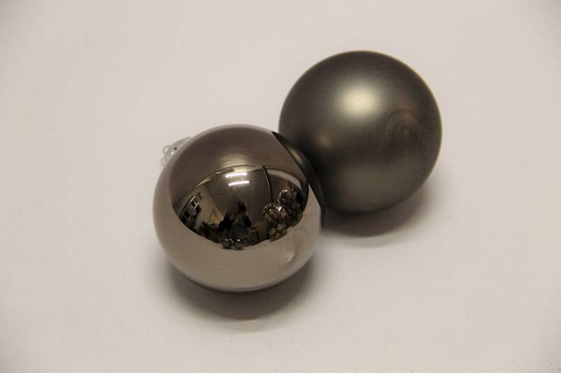 BOMBKI SZKLANE 3,8 CM 36 SZT. • BRĄZOWY