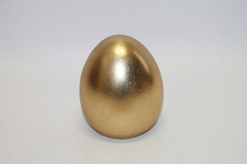 JAJKO ZŁOTE CERAMIKA 8,5 X 8,5 X 10 CM