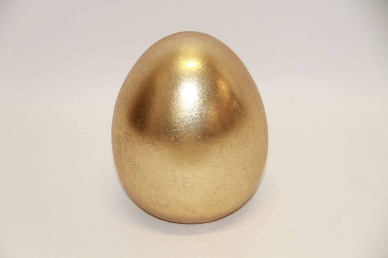 JAJKO ZŁOTE CERAMIKA 13,5X13,5X16 CM