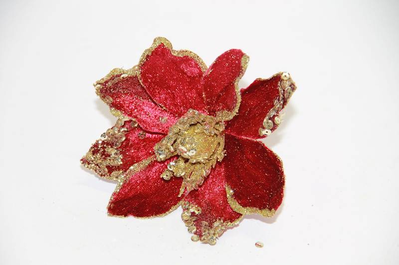 MAGNOLA WELUR BROKAT RED