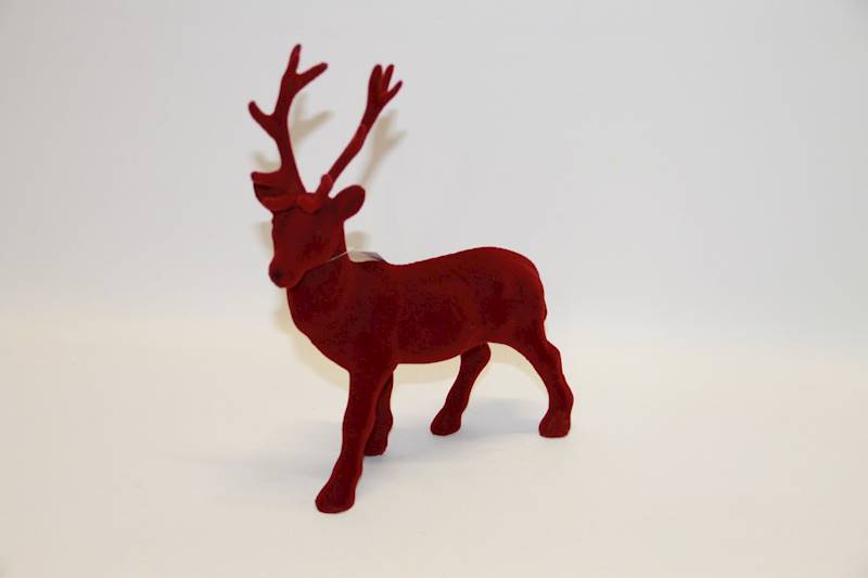 RENIFER FLOKOWANY BORDO 27,5 CM