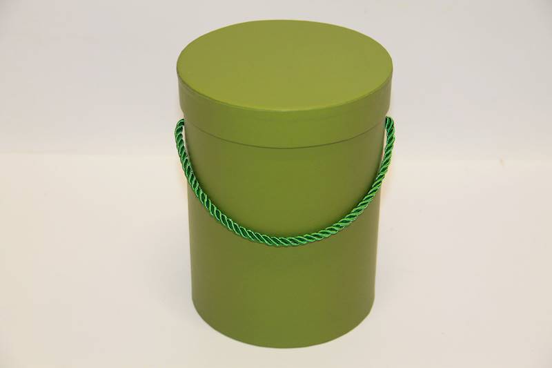 FLOWERBOX DK. OLIVE GREEN 18X13,5 CM