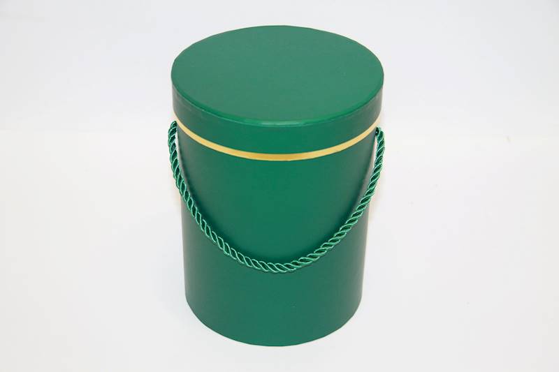 FLOWERBOX DK.GREEN/GOLD 18X13,5 CM