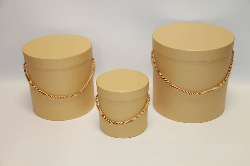 FLOWERBOX S/3 20/18/13 CM BEIGE 