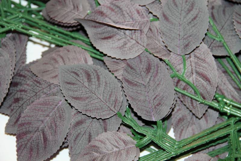 LIŚĆ RÓŻY X 3 BURGUND/BROWN FLOK