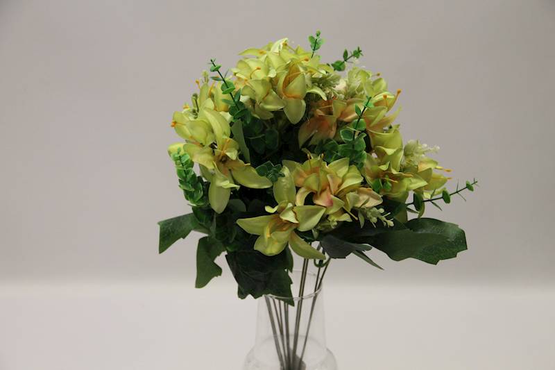 BUKIET LILIA X 10 • ,;: YELLOW/GREEN