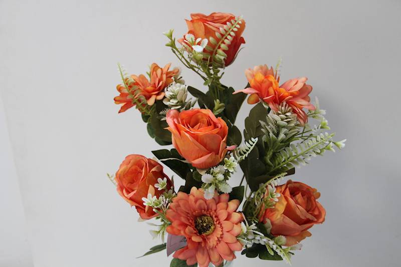 BUKIET RÓŻA GERBERA X 9 • ,;: ORANGE
