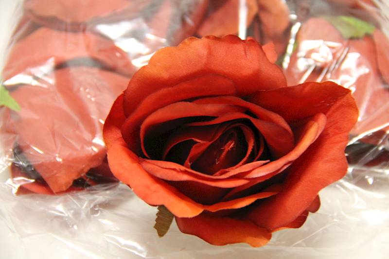 RÓŻA GŁÓWKA 8 CM RED