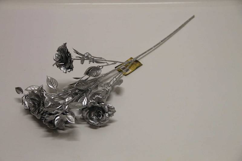 GAŁĄZKA RÓŻY ZŁOTA/SREBRNA