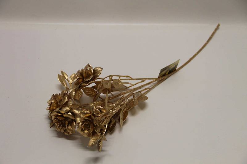 GAŁĄZKA RÓŻY ZŁOTA/SREBRNA