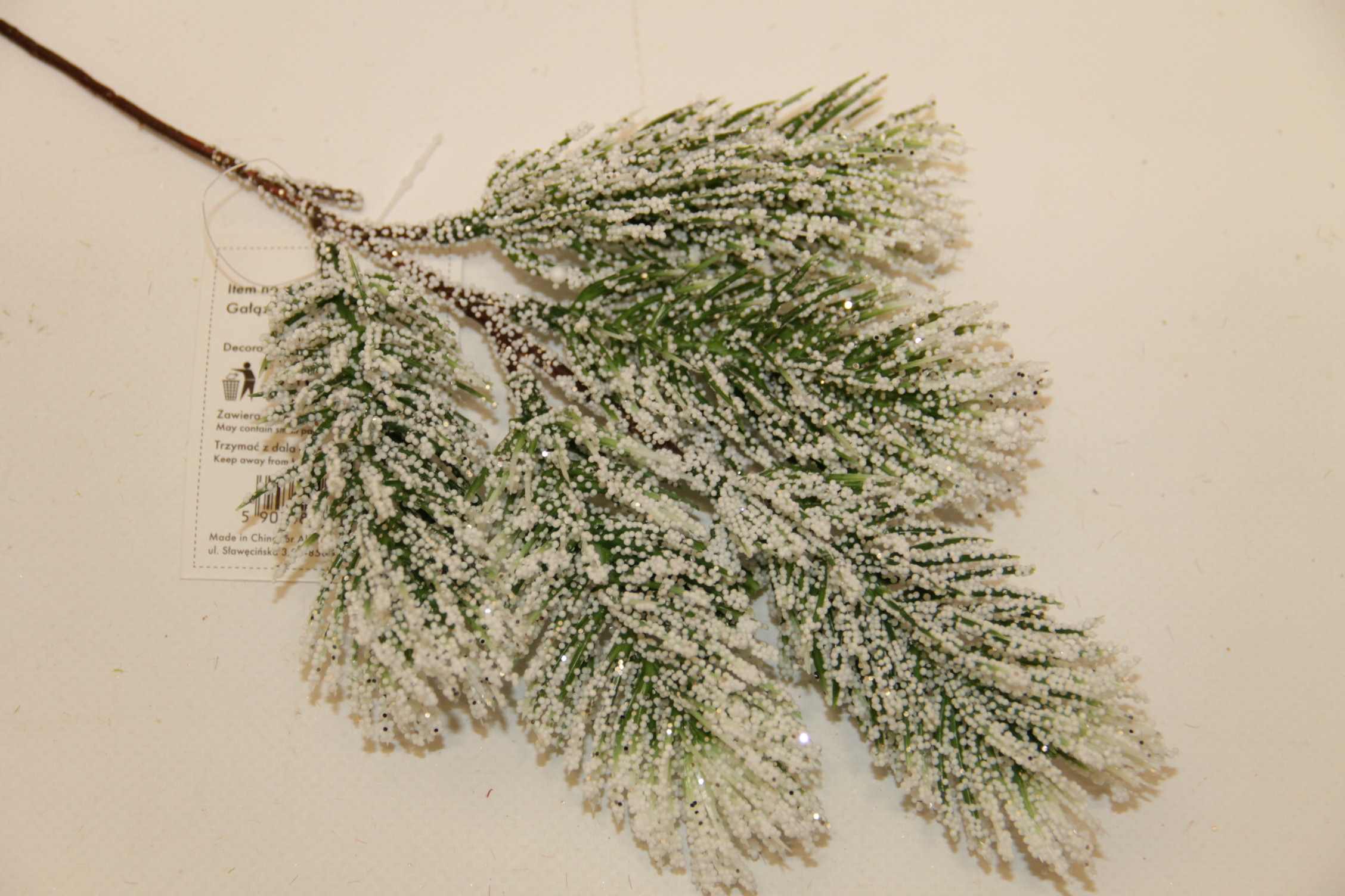 GAŁĄZKA OŚNIEŻONA WHITE/GREEN