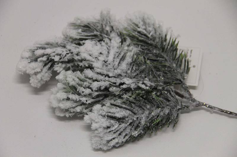 GAŁĄZKA ŚWIERK ŚNIEG/BROKAT 30 CM 