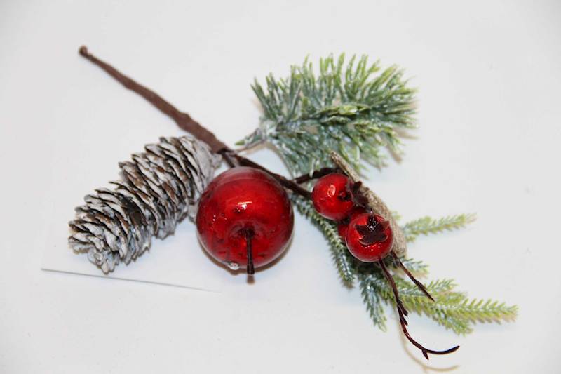 GAŁĄZKA GŁÓG, JABUSZKO, SZYSZKA 22 CM