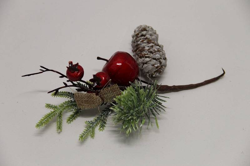 GAŁĄZKA GŁÓG, JABUSZKO, SZYSZKA 22 CM