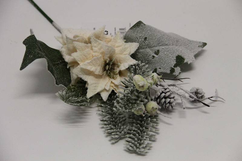 PIK/GAŁĄZKA ŚWIĄTECZNA GWIAZDA KREMOWA ŚNIEG 38 CM