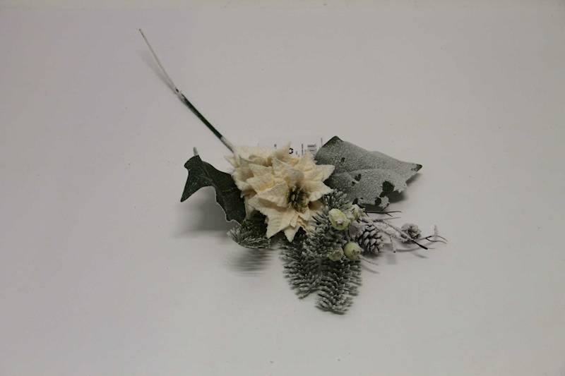 PIK/GAŁĄZKA ŚWIĄTECZNA GWIAZDA KREMOWA ŚNIEG 38 CM