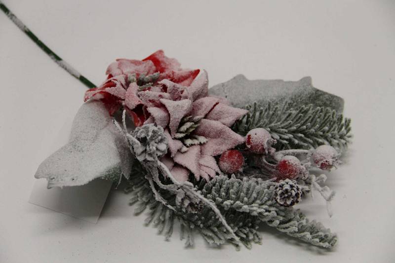 PIK/GAŁĄZKA ŚWIĄTECZNA GWIAZDA CZERWONA ŚNIEG 38 CM