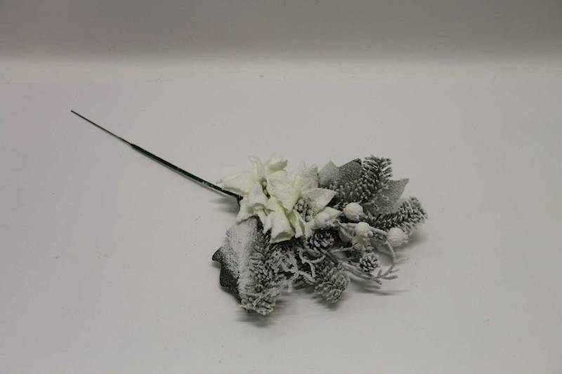 PIK/GAŁĄZKA ŚWIĄTECZNA GWIAZDA BIAŁA ŚNIEG 38 CM