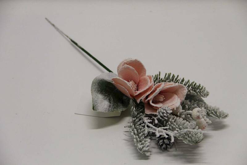 PIK/GAŁĄZKA MAGNOLIA RÓŻOWA ŚNIEG 38 CM