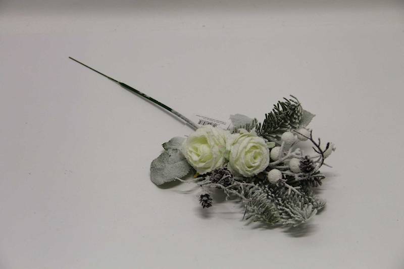 PIK/GAŁĄZKA RÓŻA BIAŁA ŚNIEG 38 CM