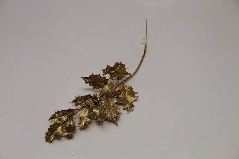 OSTROKRZEW GAŁĄZKA BROKAT GOLD