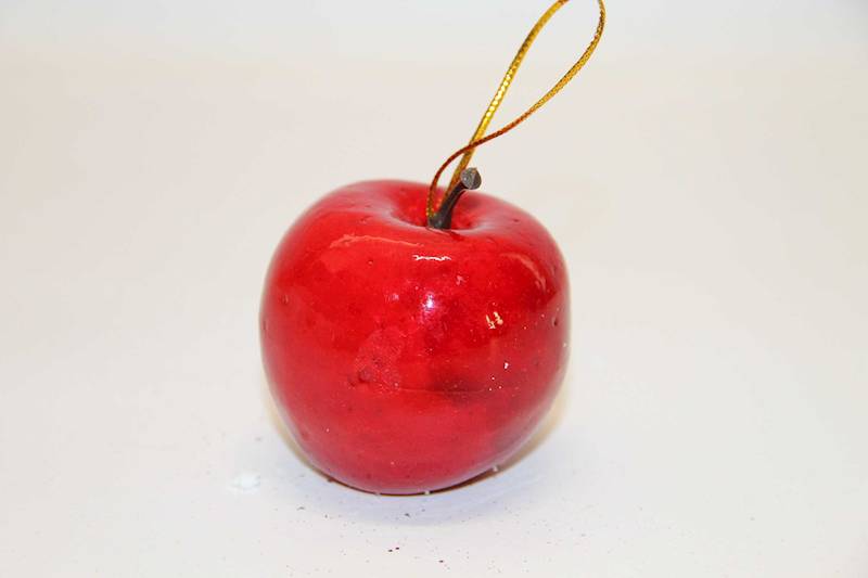 JABŁUSZKO 6 CM RED LAKIEROWANE