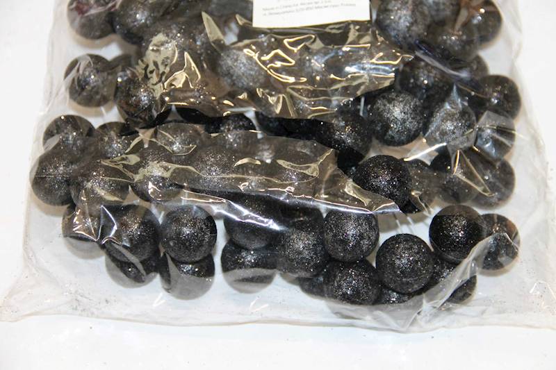 BOMBKI STYROPIANOWE BROKACONA 2,5 CM  1 WIĄZKA = 12 SZT. • ': 24 BLACK