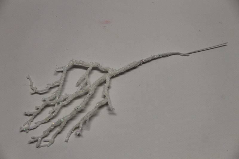 GAŁĄZKA BROKAT WHITE PIK