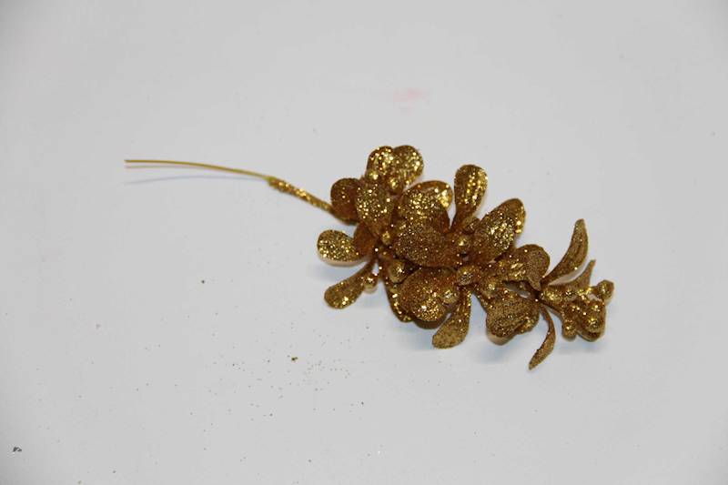 JEMIOŁA GAŁĄZKA BROKAT GOLD