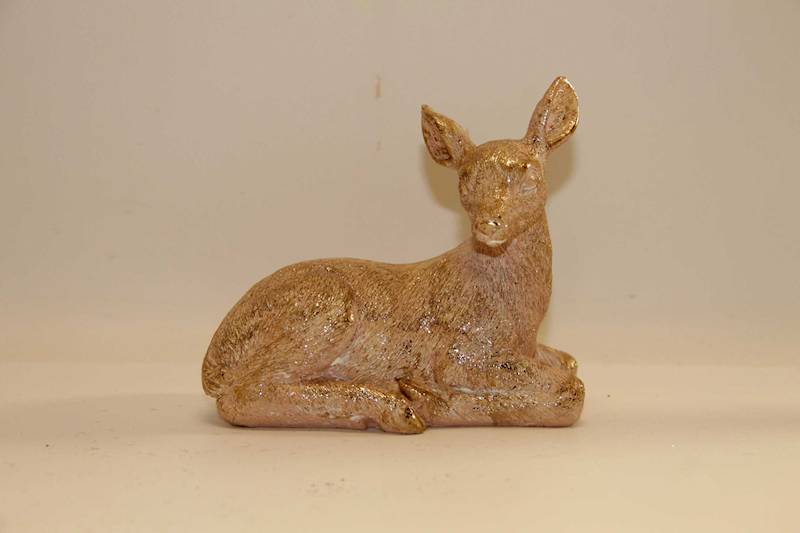 SARENKA LEŻĄCA BEŻOWO-ZŁOTA