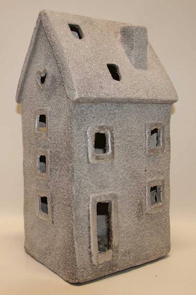 DOMEK SZARY LED OŚNIEŻONY