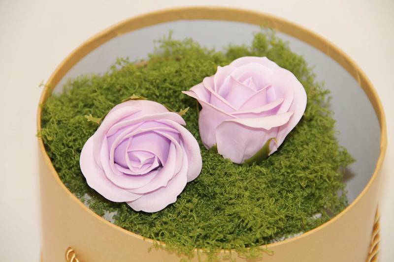 RÓŻA MYDLANA MAŁA 50 SZT. • ': LT.HEATHER