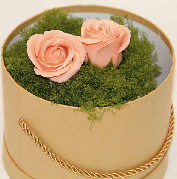 RÓŻA MYDLANA MAŁA 50 SZT. • ': SALMON,