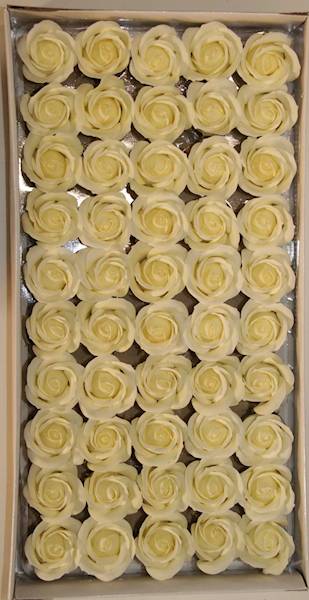 RÓŻA MYDLANA MAŁA 50 SZT. • ': ECRU.