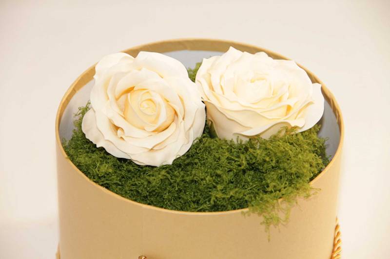 RÓŻA MYDLANA DUŻA 25 SZT. • ': CREAM.