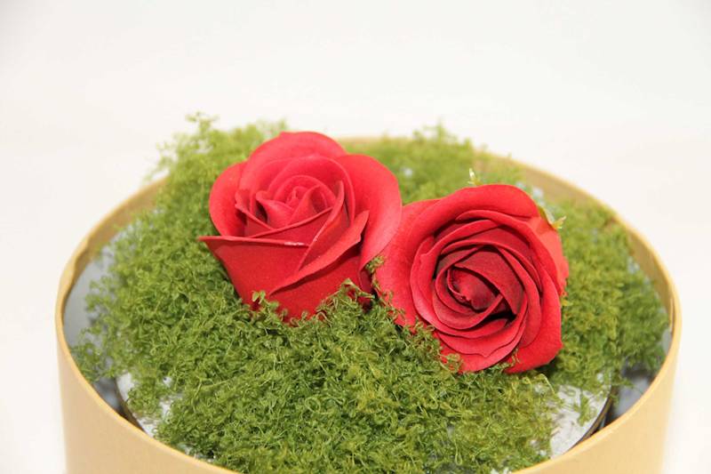 RÓŻA MYDLANA MAŁA 50 SZT. • ': LT.BURGUNDY