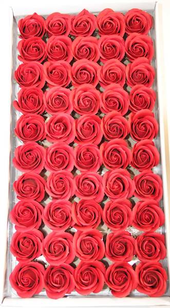 RÓŻA MYDLANA MAŁA 50 SZT. • ': LT.BURGUNDY