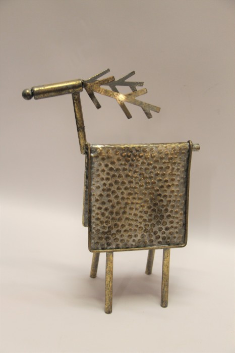 RENIFER MATALOWY ZŁOTY 24,5*15,6*36 CM