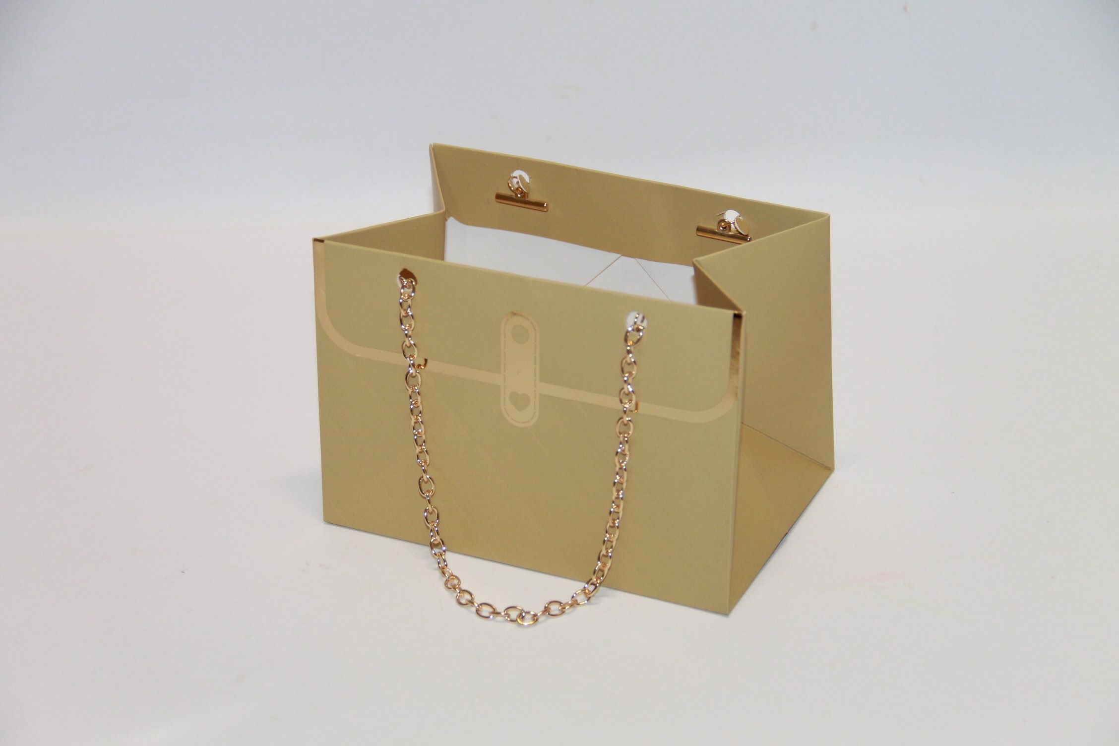 TOREBKA Z ŁAŃCUSZKIEM 10X15X10 BEIGE