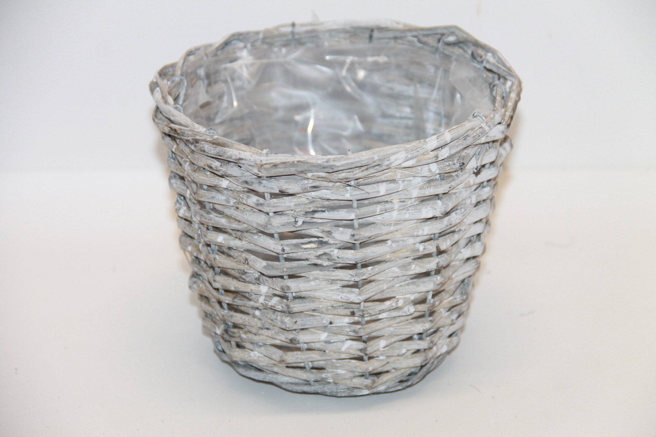 KOSZYK DONICZKA WIKLINOWA SZARA