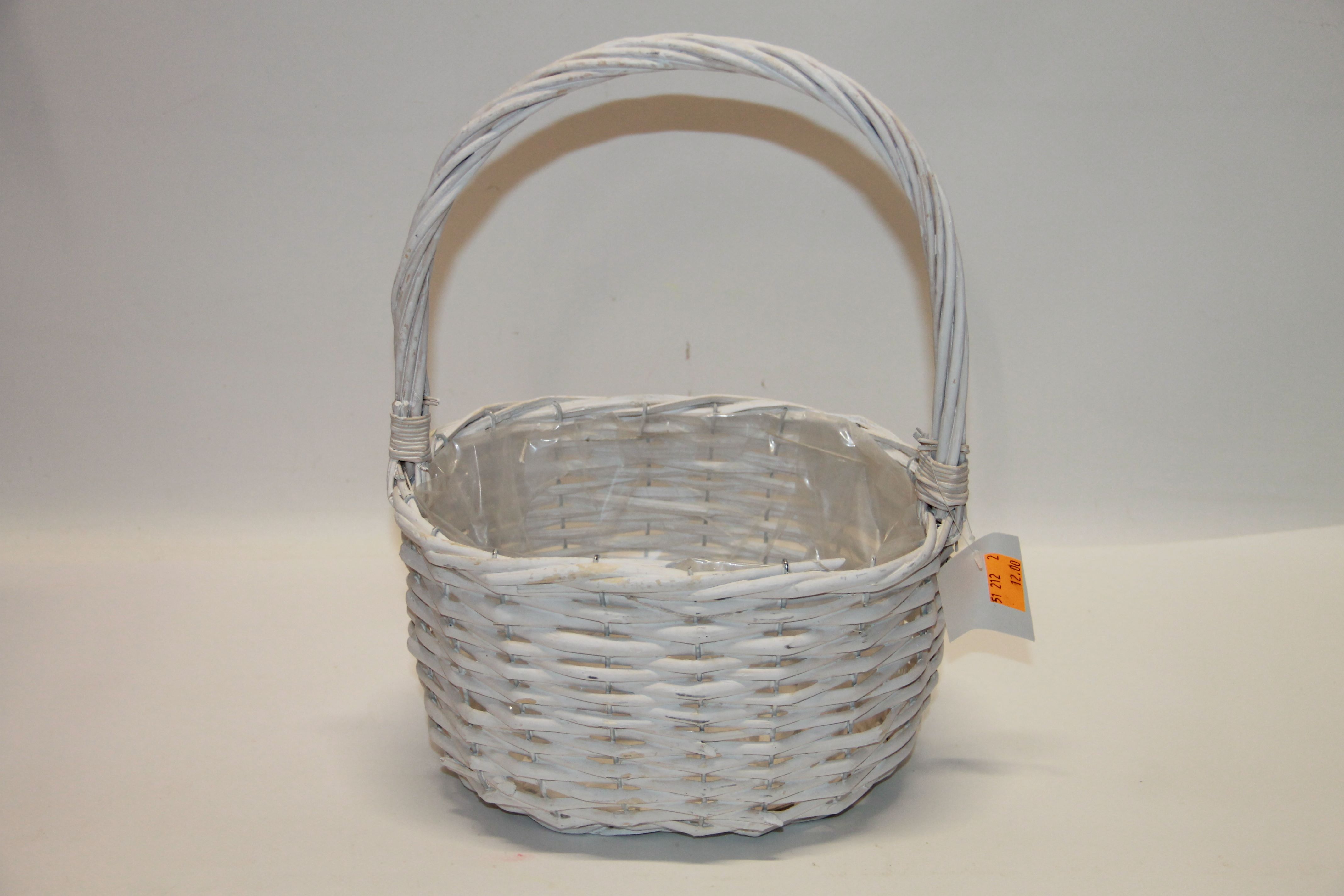 KOSZYK WIKLINOWY BIAŁY