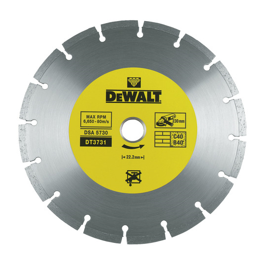 DW/DT3731-QZ TARCZA DIAMENTOWA SEGMENTOWA 230X22.2